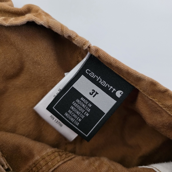 Carhartt Toddler Overall Bibs 3T Boys Workwear Matching Pants Shorts Baby - Picture 3 of 7